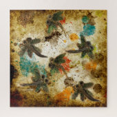 Rustic Dragonfly Flit Jigzaag Puzzle Legpuzzel (Verticaal)