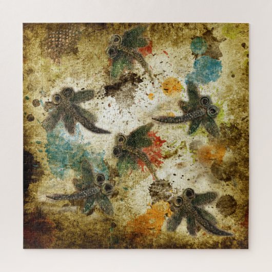 Rustic Dragonfly Flit Jigzaag Puzzle Legpuzzel (Verticaal)