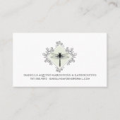 Rustic Dragonfly Floral Gardener Landscaper Visitekaartje (Voorkant)