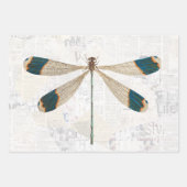 Rustic Dragonfly ontkoppeling van ontkoppeling Inpakpapier Vel (Voorkant 3)