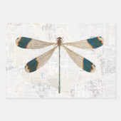  Rustic Dragonfly ontkoppeling van ontkoppeling Inpakpapier Vel (Voorkant)