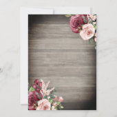 Rustic Dress, Tiara, Lichten Rozen Wood Quinceañer Kaart (Achterkant)