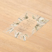 Rustic Dried Boho Pampas Grass Arch Bridal Shower Acryl Uitnodigingen (Laagn)