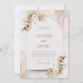 Rustic Dried Flowers Vrijgezellenfeest Party Kaart (Voorkant)