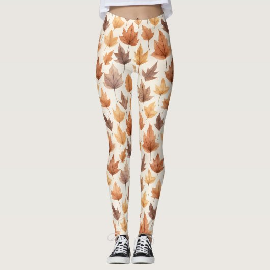 Rustic, Dried Maple Foliage Leggings (Voorkant)