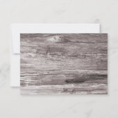 Rustic Driftwood Background Wedding RSVP Kaartje (Achterkant)