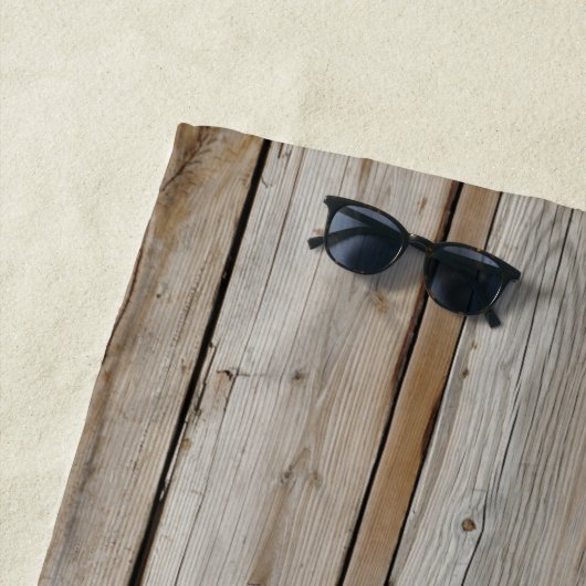 Rustic Driftwood Beach Towel Strandlaken (In situ)