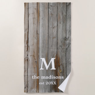 Rustic Driftwood Beach Towel Strandlaken