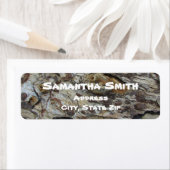 Rustic Driftwood Grain Pattern Photo Woodgrain Etiket (Insitu)