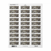Rustic Driftwood Grain Pattern Photo Woodgrain Etiket (Full Sheet)