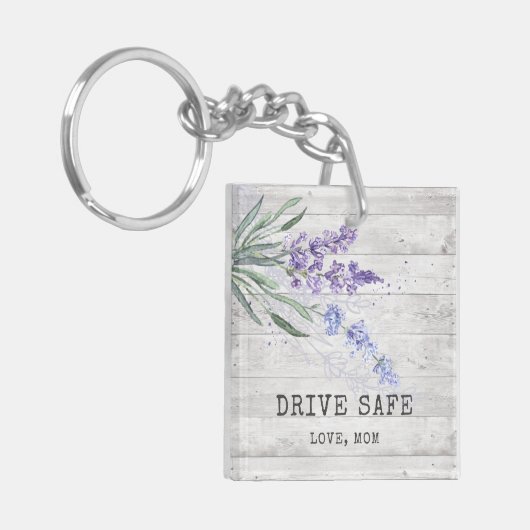 Rustic Drive Safe Photo Lavender Sleutelhanger (Voorkant Links)