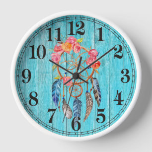 Rustic Drocatcher Round Wall Clock