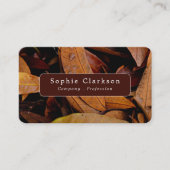 Rustic Dry Leaves Visitekaartje (Voorkant)