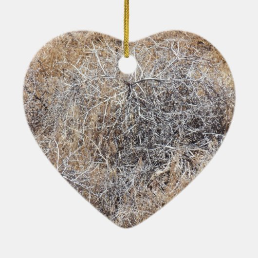 Rustic Dry Tumbleweed Keramisch Ornament (Achterkant)