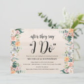 Rustic Dusk Post Wedding Brunch Invitation Kaart (Staand voorkant)