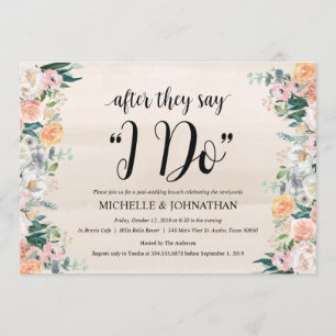 Rustic Dusk Post Wedding Brunch Invitation Kaart
