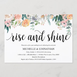 Rustic Dusk Post Wedding Brunch Invitation Kaart
