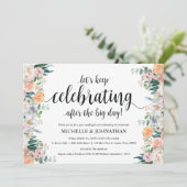 Rustic Dusk Post Wedding Brunch Invitation Kaart (Staand voorkant)