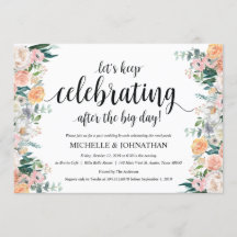 Rustic Dusk Post Wedding Brunch Invitation Kaart