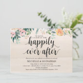 Rustic Dusk Post Wedding Brunch Invitation Kaart (Staand voorkant)