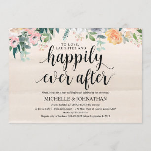 Rustic Dusk Post Wedding Brunch Invitation Kaart