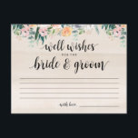 Rustic Dusk Wedding Well Wish Card Kaart<br><div class="desc">Rustic Dusk Wedding Well Wish Card</div>