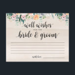Rustic Dusk Wedding Well Wish Card Kaart<br><div class="desc">Rustic Dusk Wedding Well Wish Card</div>