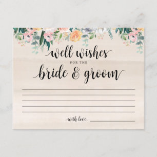 Rustic Dusk Wedding Well Wish Card Kaart