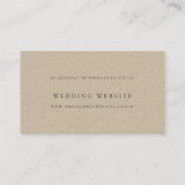 Rustic Dusky Green Blue Pine Bossen Wedding Websit Visitekaartje (Achterkant)