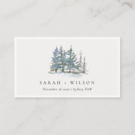 Rustic Dusky Green Blue Pine Bossen Wedding Websit Visitekaartje