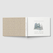 Rustic Dusky Green Pine Trees Bos Wedding Gastenboek (Volledig)