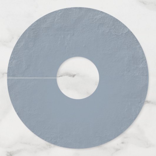 Rustic Dusty Blue Floral Bird Wedding Wijnglaslabel (Achterkant)