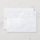 Rustic Dusty Blue Floral | Waterverf bruiloft RSVP Kaartje (Achterkant)
