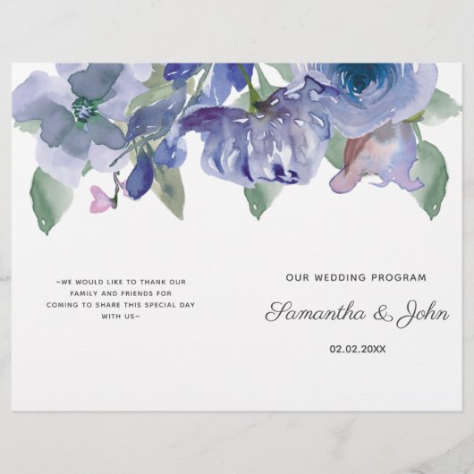 Rustic Dusty Blue Floral Wedding (Voorkant)