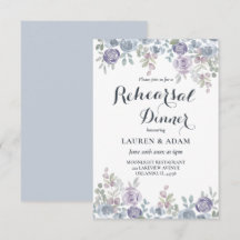 Rustic Dusty Blue Floral Wedding Rehearsal