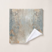 Rustic Dusty Blue Light Brown Abstract Farmhouse Bad Handdoek (Wasdoekje)