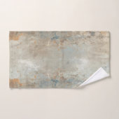 Rustic Dusty Blue Light Brown Abstract Farmhouse Bad Handdoek (Handdoek)