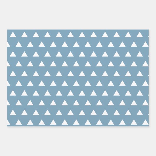 Rustic Dusty Blue Merry kerst Inpakpapier Vel (Voorkant 3)