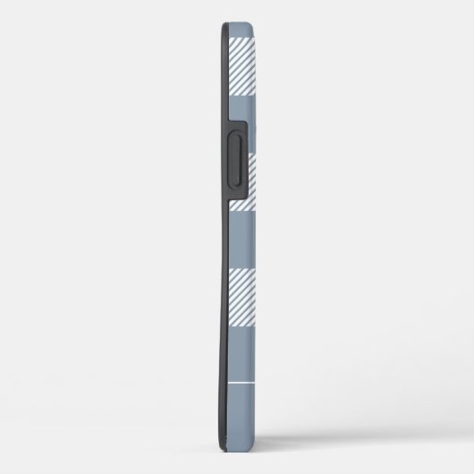 Rustic Dusty Blue Pset Pattern Monogram Case-Mate iPhone Case (Achterkant / Rechts)