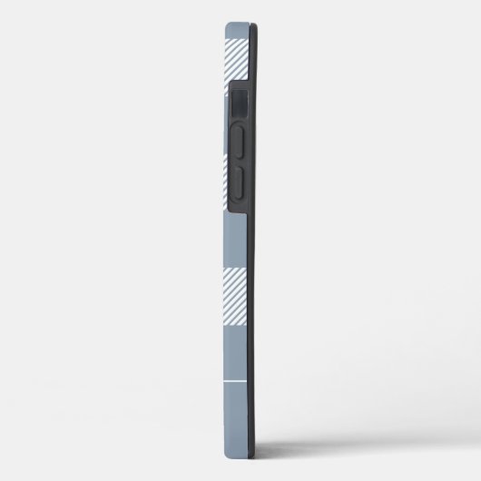 Rustic Dusty Blue Pset Pattern Monogram Case-Mate iPhone Case (Achterkant / Links)