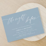 Rustic Dusty Blue Rehearsal Dinner Uitnodiging<br><div class="desc">Rustic Dusty Blue Rehearsal Dinner Invitation Voeg aangepaste tekst aan de achterzijde toe om aanvullende informatie te verstrekken die nodig is voor uw gasten.</div>