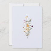 Rustic Dusty Blue Romantic Wildflower Wedding Kaart (Achterkant)