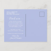 rustic dusty blue roses and other flowers aankondigingskaart (Achterkant)