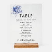 rustic dusty blue roses and other flowers acryl bord (Voorkant)