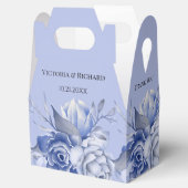 rustic dusty blue roses and other flowers bedankdoosjes (Geopend)