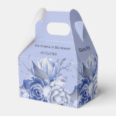 rustic dusty blue roses and other flowers bedankdoosjes (Voorkant Zijde)