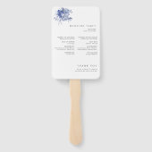 rustic dusty blue roses and other flowers handwaaier (Achterkant)