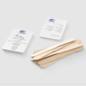 rustic dusty blue roses and other flowers handwaaier (Niet-gemonteerd)