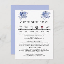 rustic dusty blue roses and other flowers informatiekaartje