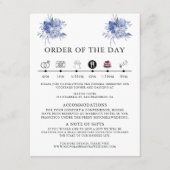 rustic dusty blue roses and other flowers informatiekaartje (Voorkant)